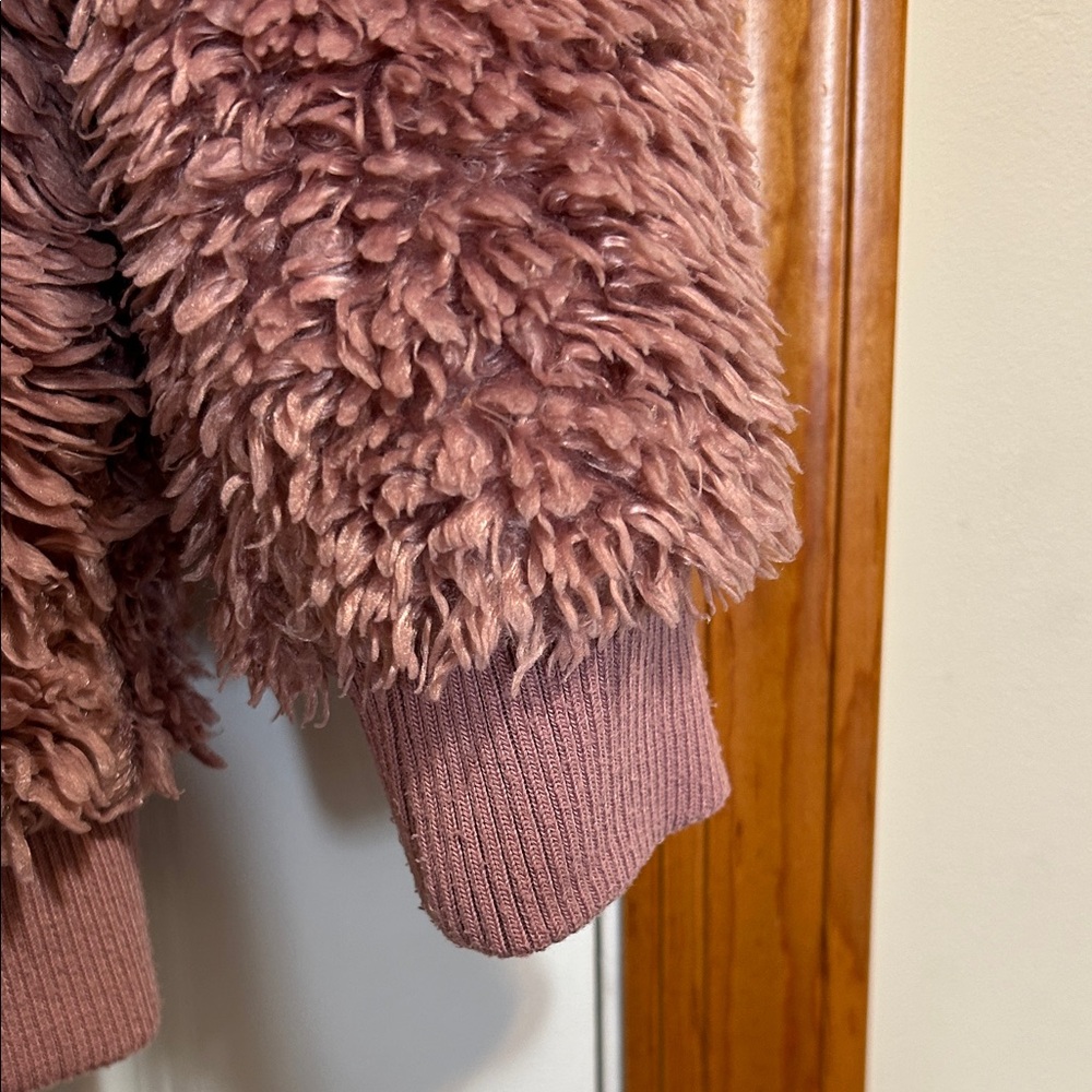 BB Dakota Faux Fur Teddy Jacket – Mauve Pink – Size Small - Picture 3 of 6